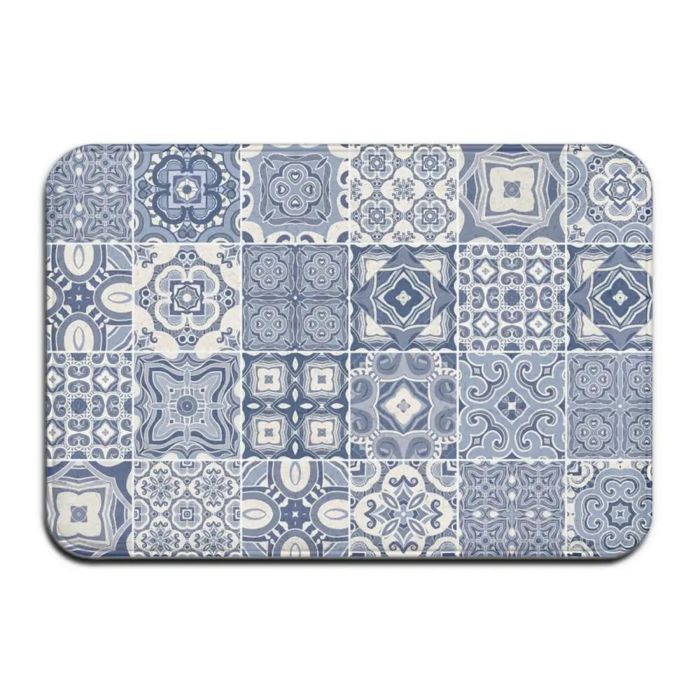 Cement tile floor mat