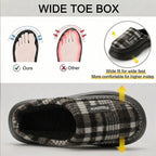Chaussons Fourrés Homme Style Charentaises – Mémoire de Forme, Soutien Plantaire & Semelle Antidérapante