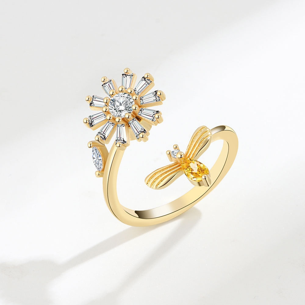 Bague d'anxiété ajustable pour femme