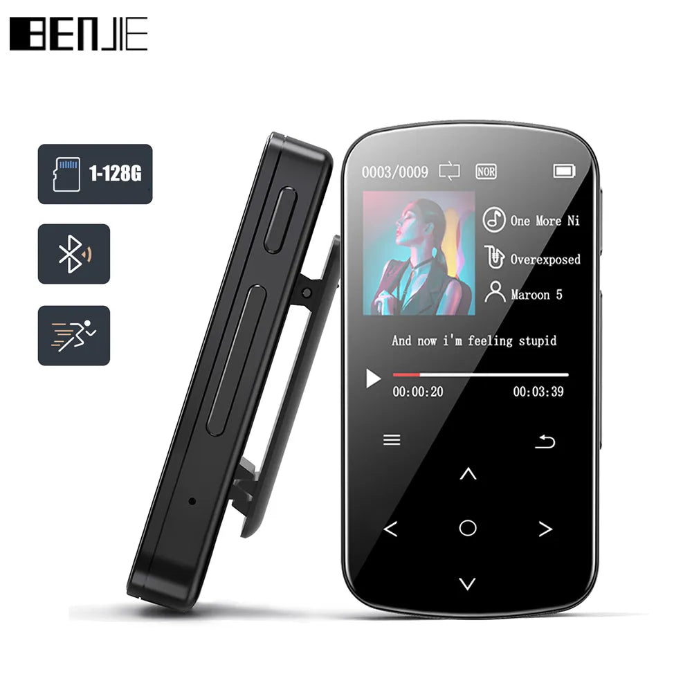 Mini Multifunction MP3 Player - FM Radio, Voice Recorder, Pedometer + SD Card + Earphones