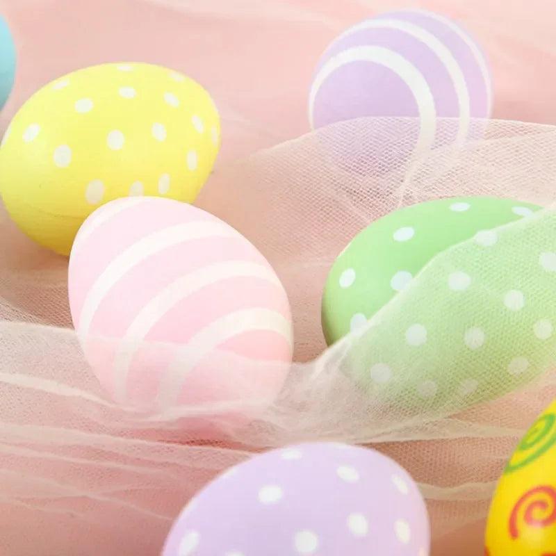 Lot de 12 Oeufs de Pâques Décoratifs
