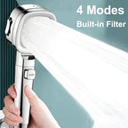 High-Pressure Designer Shower Head - Massaging + Filtering