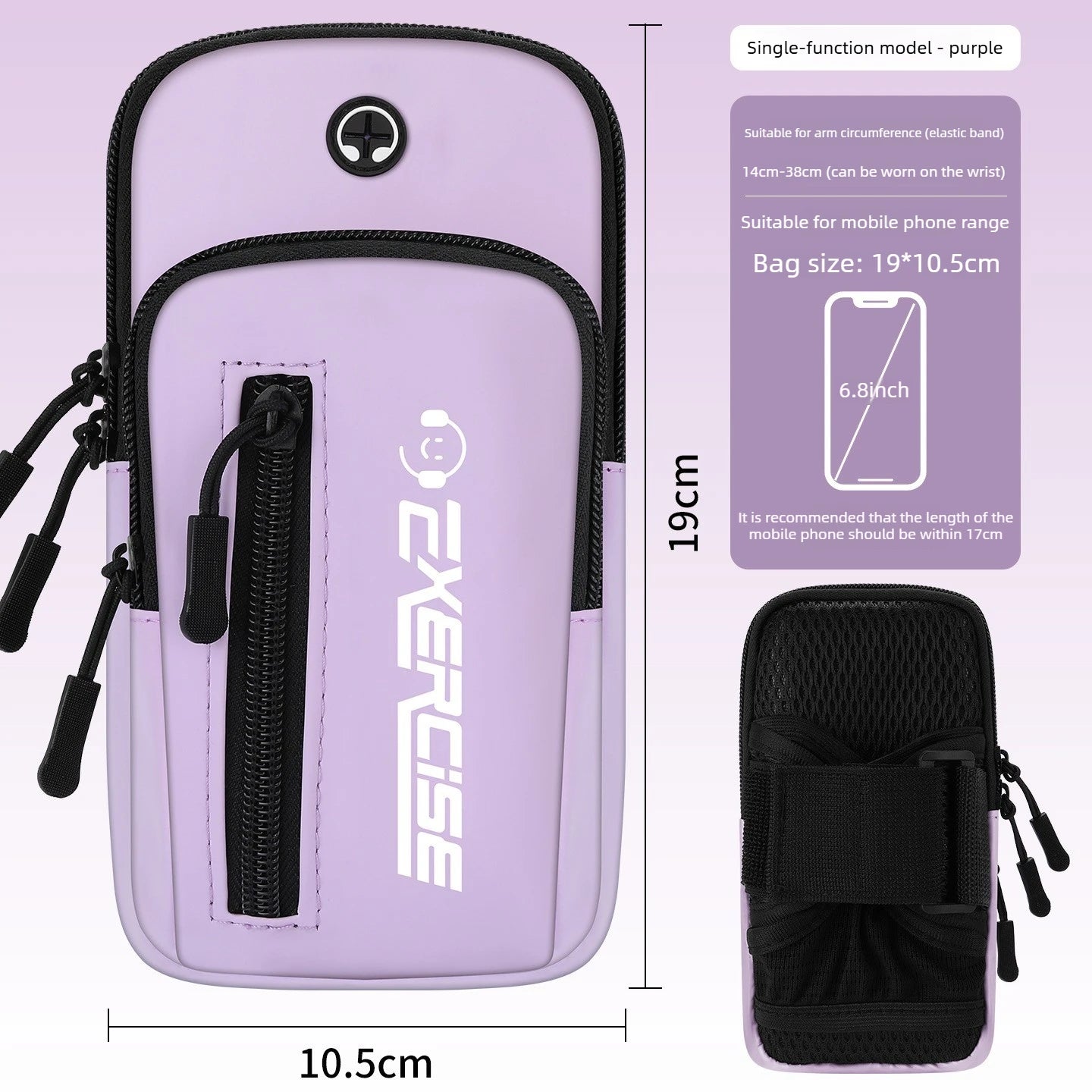 Haissky Pochette de Poignet pour Téléphone – Sac Sport Zippé pour Course, Fitness et Cyclisme, Compatible iPhone & Android