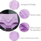Lot de 5 Culottes Shapers Taille Haute en Coton