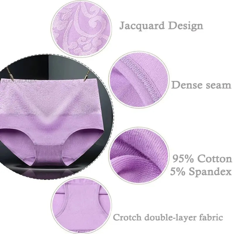 Lot de 5 Culottes Shapers Taille Haute en Coton