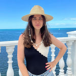 Chapeau de plage avec lanière coquillage - Collection 2023