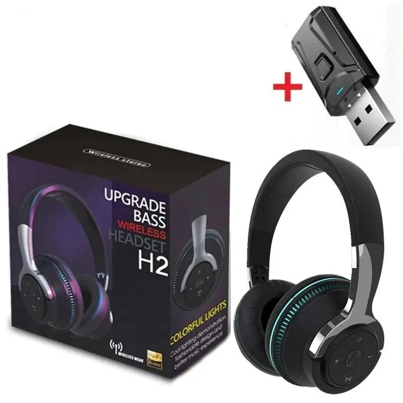Wireless Headphones for TV and Computer with USB Adapter - SUPER BASS