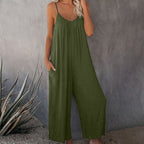 Sleeveless stretch strap jumpsuit
