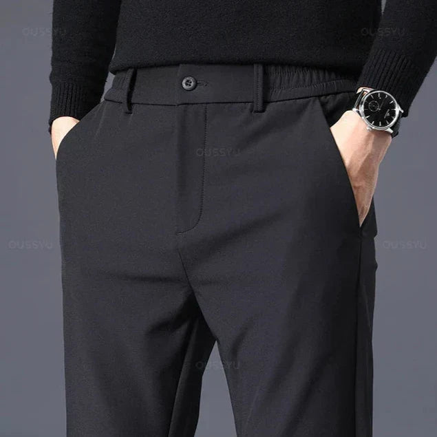 Men's Elegant Winter Trousers with Ultra-Warm Fleece Lining