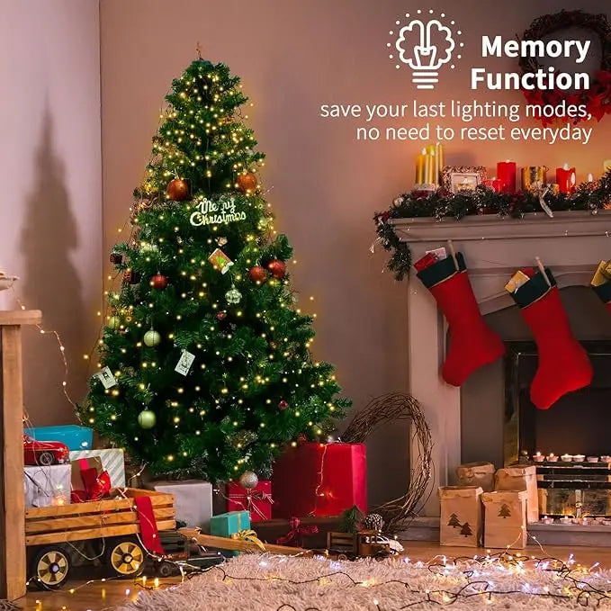 Christmas Tree LED String Lights 1.5/2/3M - Quick & Easy Installation