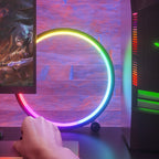 Bluetooth-controlled circular LED lamp