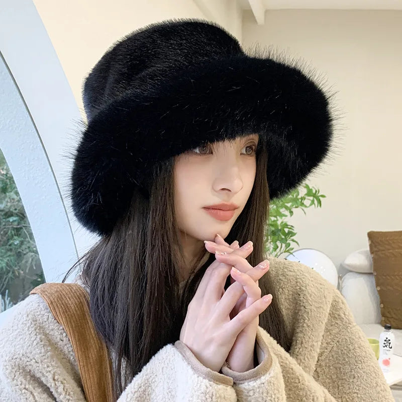 Chapeau Chic Effet Fourrure