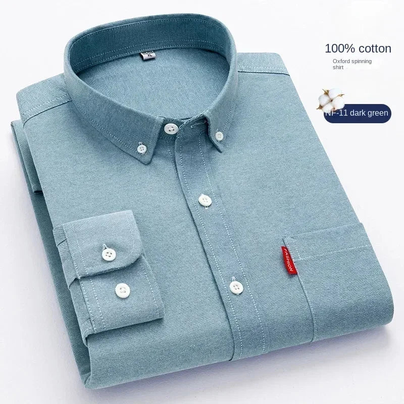 Men's 100% Pure Cotton Long Sleeve Shirt
