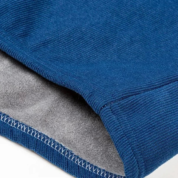 Corduroy shirt with warm fleece interior - Solid color