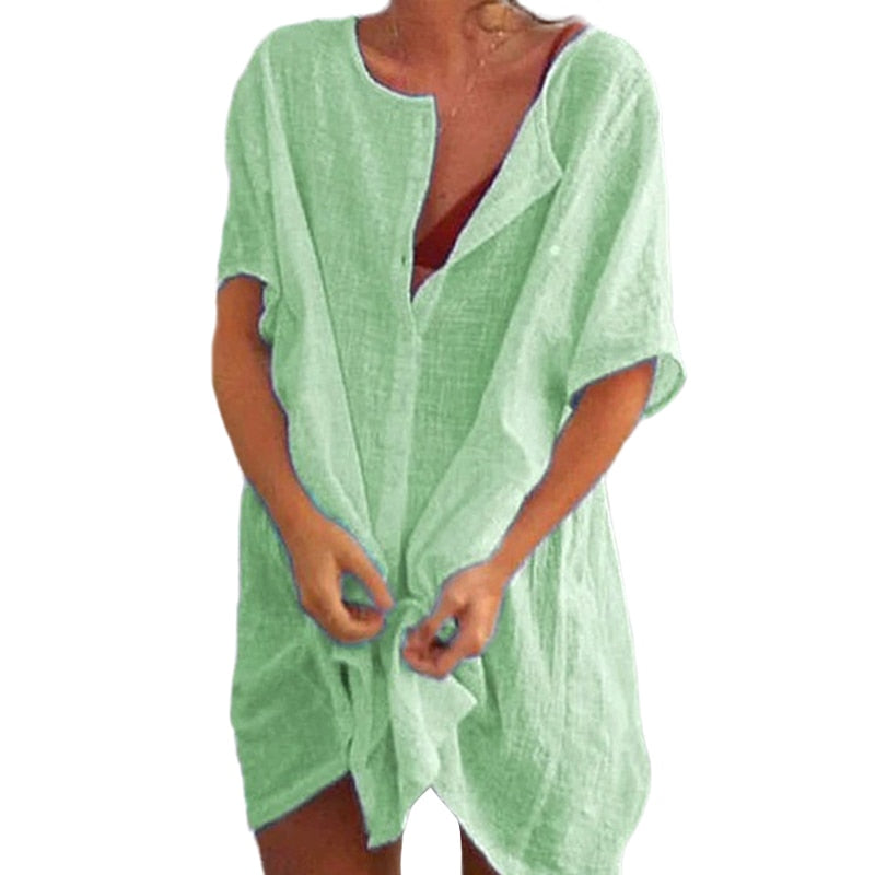Linen and Cotton Beach Dress