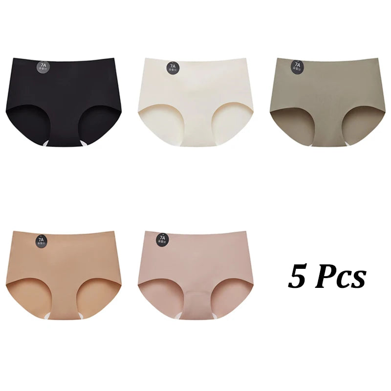 Pack of 5 Breathable & Invisible Ice Silk Panties