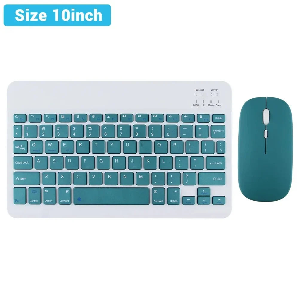 Rechargeable Wireless Bluetooth Keyboard – Compatible with Android, iOS and Windows + FREE Wireless Mouse