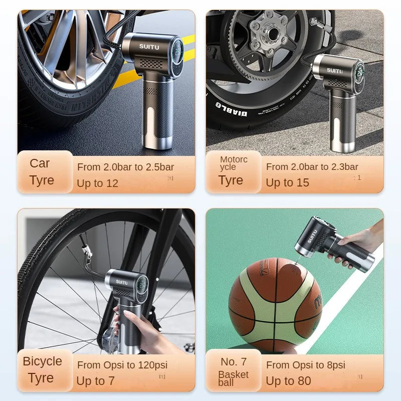 Mini Electric USB High-Pressure Air Compressor - Car, Motorcycle, Bicycle