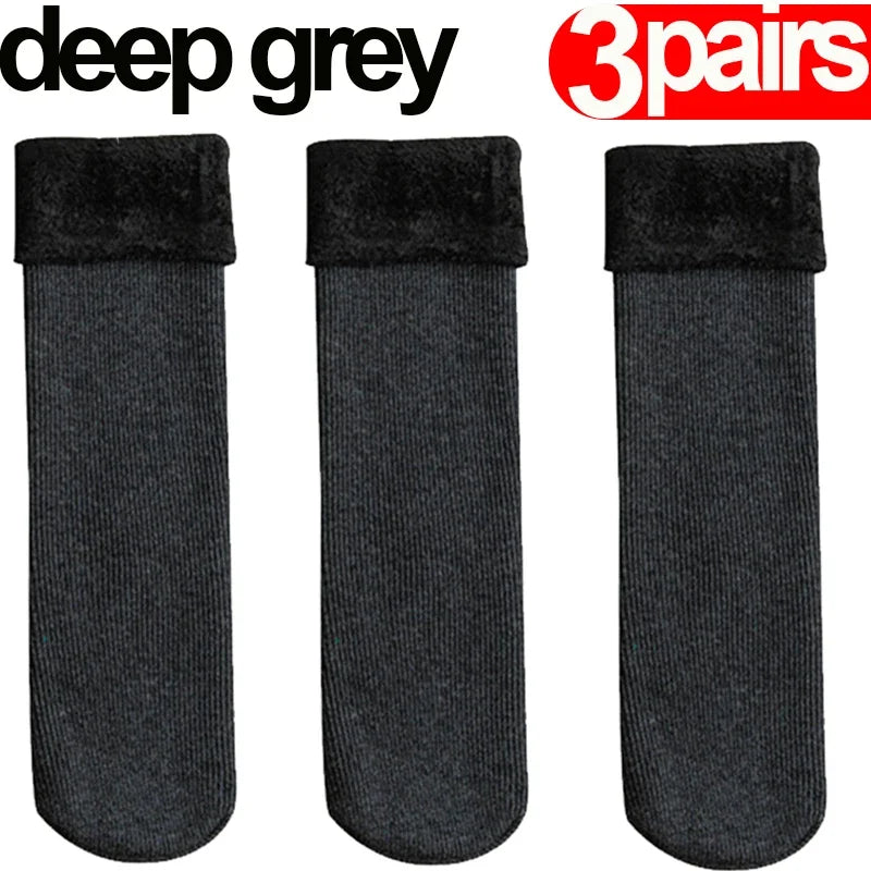 Pack of 3 Fleece-Lined Socks - Comfort and Warmth