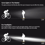 Feu avant de vélo 6000 Lumens - Grand Angle - Jusqu'à 12h d'autonomie