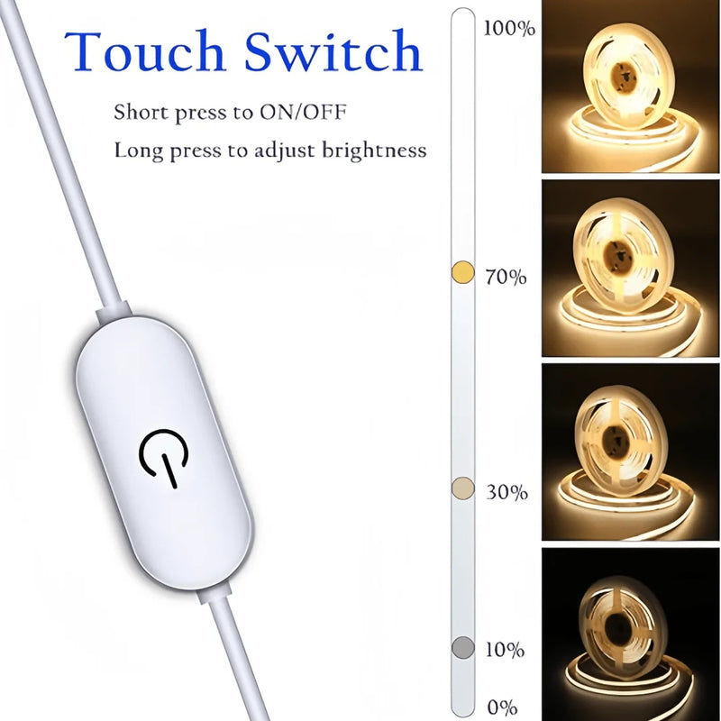 Bande Lumineuse LED Tactile USB - 3M