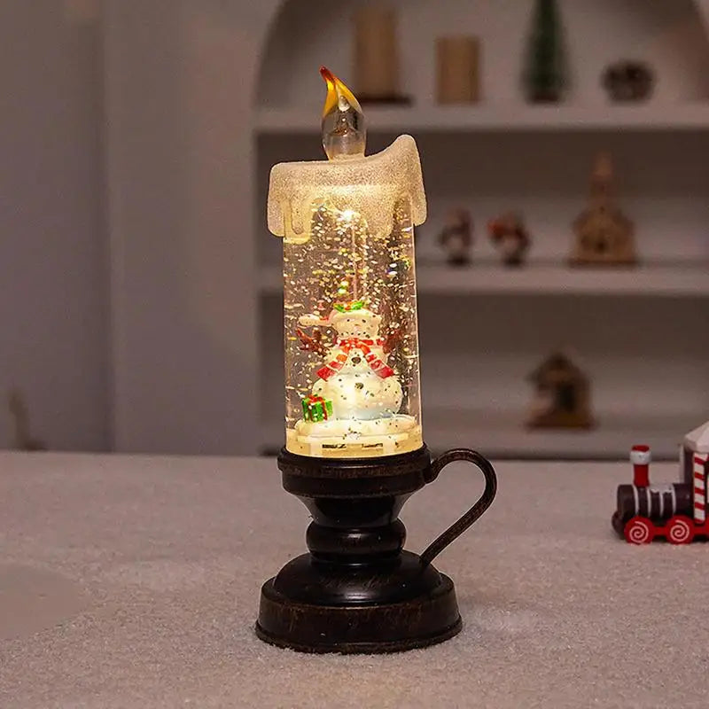 Christmas LED Snow Globe Candle