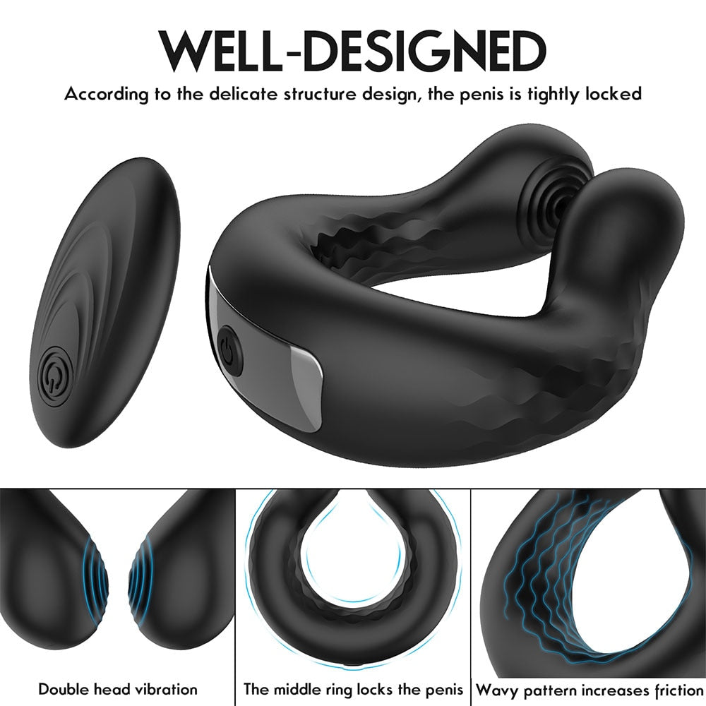 Anneau vibrant en silicone - Homme