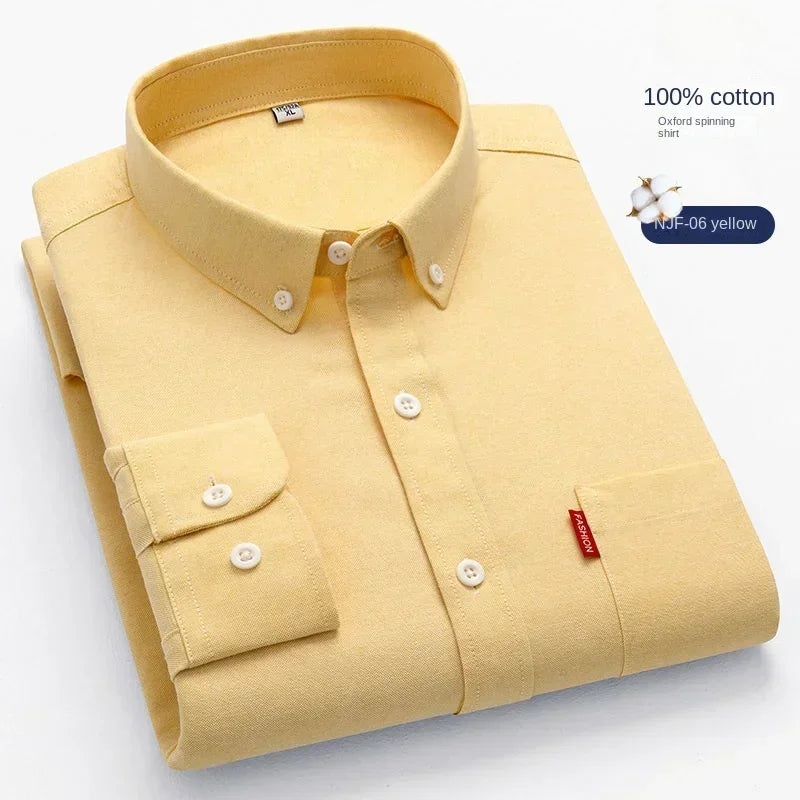 Men's 100% Pure Cotton Long Sleeve Shirt