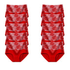 Lot de 6 Culottes Tailles Hautes - Fleuries