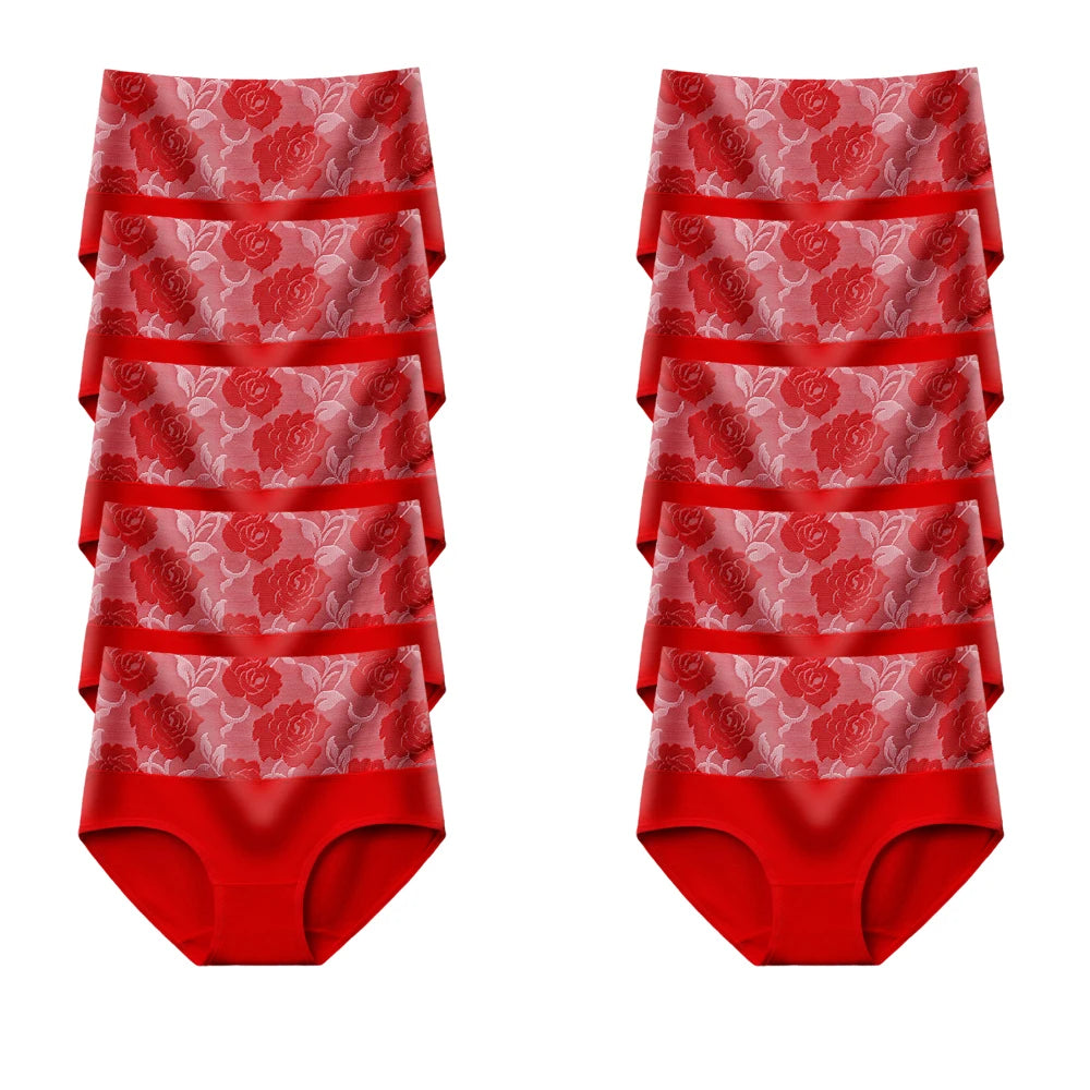 Lot de 6 Culottes Tailles Hautes - Fleuries