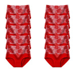 Lot de 6 Culottes Tailles Hautes - Fleuries