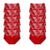 Lot de 6 Culottes Tailles Hautes - Fleuries