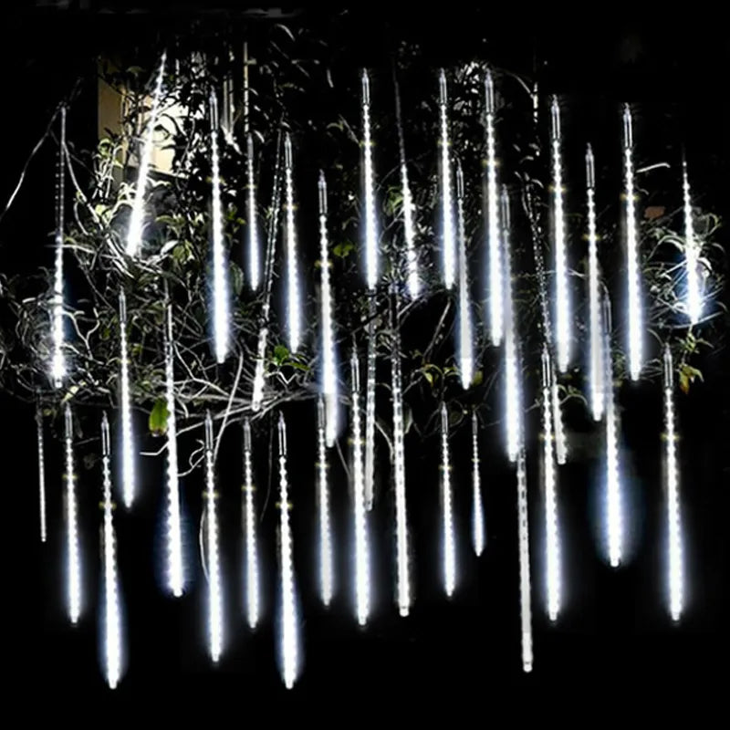 Solar Christmas Icicle String Lights