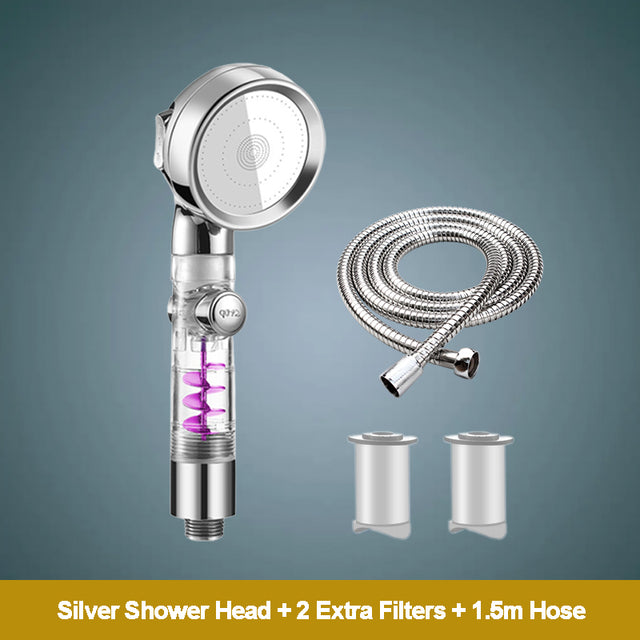 Turbocharged Filtered Shower Head 3 Modes
