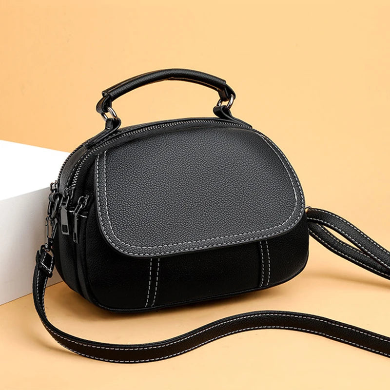 Petit sac à bandoulière en cuir souple