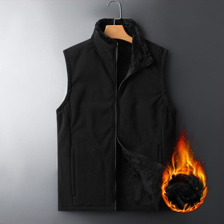 Sleeveless Fleece Jacket - Fur Lined