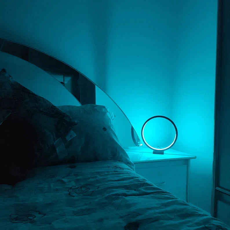 Bluetooth-controlled circular LED lamp