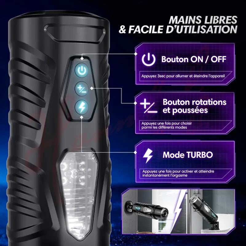 MANIZER MAX - Automatic Masturbator with Stand - Rotating and Thrusting Mode