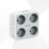 Multiprise avec 4 prises et 3 ports USB