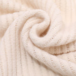 Tricot imitation fourrure de lapin lâche avec écharpe