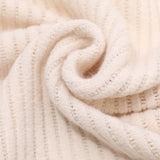 Tricot imitation fourrure de lapin lâche avec écharpe