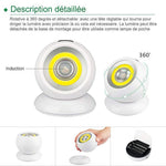 Lampe LED magnétique 360° - Détection des mouvements