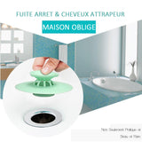 3x Bonde de Baignoire et Douche, Avec Fonction Attrape-cheveux