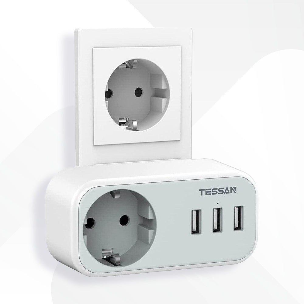 Prise murale avec 3 ports USB - Thunderbolt 1.3