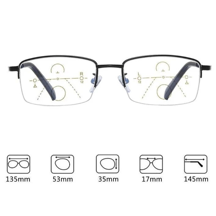 Lunettes de lecture anti-lumière bleue en titane