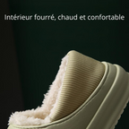 Chaussons épais intérieur fourrure