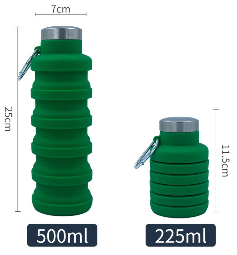 Bouteille d'eau pliable, bouteilles d'eau pliables en silicone