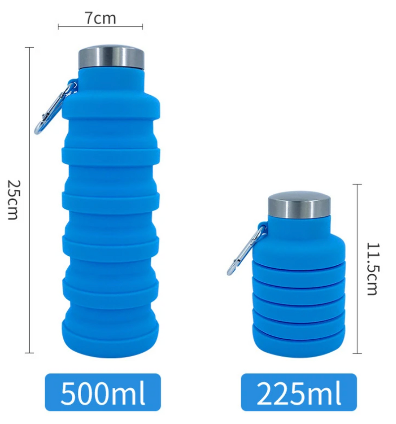 Bouteille d'eau Pliable en Silicone 500ml - Xiaros
