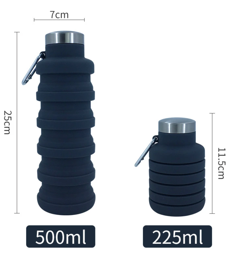 Bouteille d'eau Pliable en Silicone 500ml