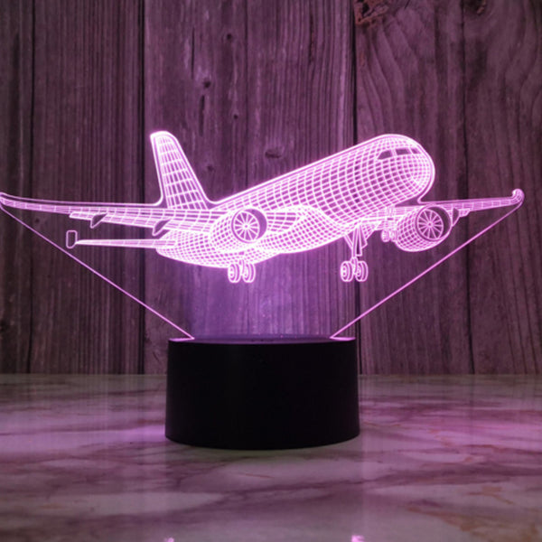 Lampe de chevet 3D en forme d'avion
